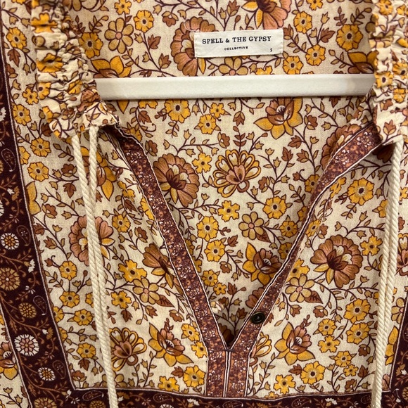 SPELL RARE sundown boho mini dress NWT - Picture 6 of 11